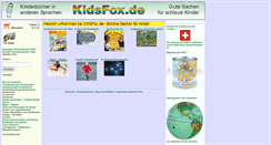 Desktop Screenshot of kidsfox.de